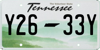 TN license plate Y2633Y
