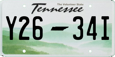 TN license plate Y2634I