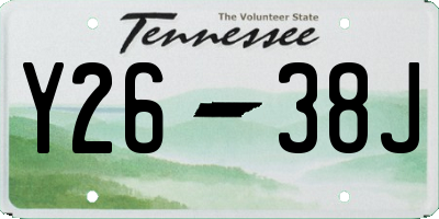 TN license plate Y2638J