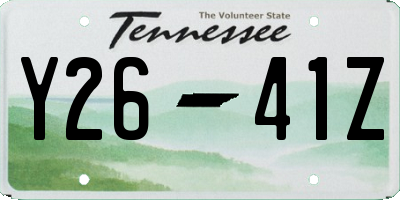 TN license plate Y2641Z