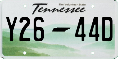 TN license plate Y2644D