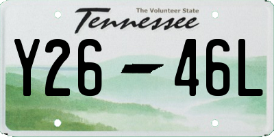 TN license plate Y2646L