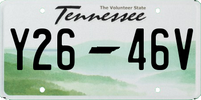 TN license plate Y2646V