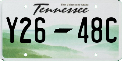 TN license plate Y2648C