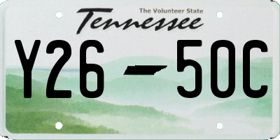TN license plate Y2650C