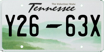 TN license plate Y2663X
