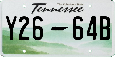 TN license plate Y2664B