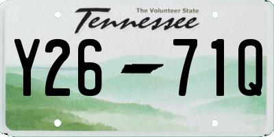TN license plate Y2671Q