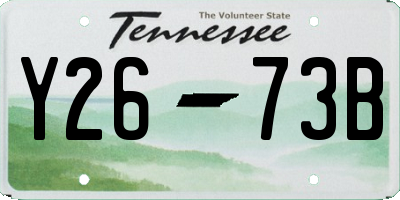 TN license plate Y2673B