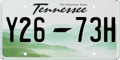 TN license plate Y2673H