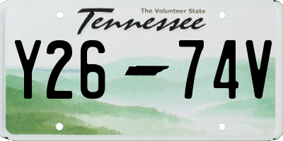 TN license plate Y2674V