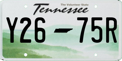 TN license plate Y2675R