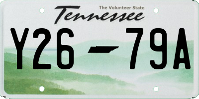 TN license plate Y2679A