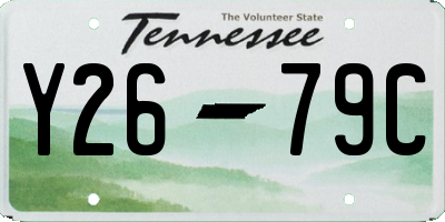 TN license plate Y2679C