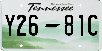 TN license plate Y2681C