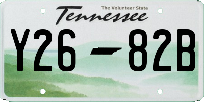 TN license plate Y2682B