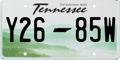 TN license plate Y2685W