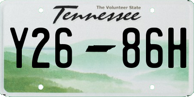 TN license plate Y2686H