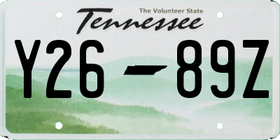 TN license plate Y2689Z