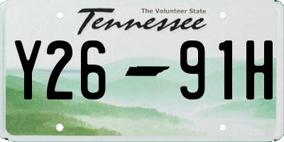 TN license plate Y2691H