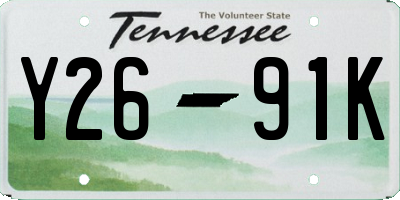 TN license plate Y2691K