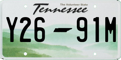 TN license plate Y2691M