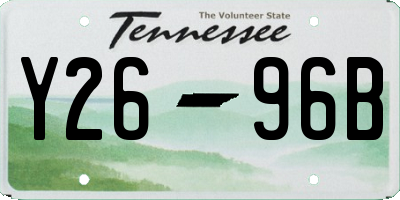 TN license plate Y2696B