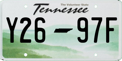 TN license plate Y2697F