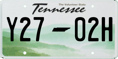 TN license plate Y2702H