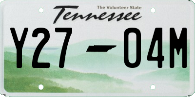 TN license plate Y2704M