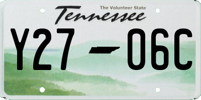 TN license plate Y2706C