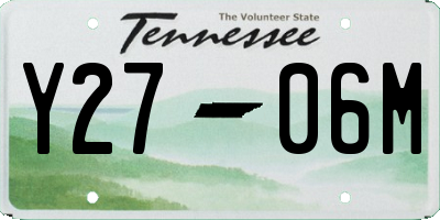 TN license plate Y2706M