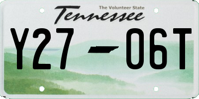 TN license plate Y2706T