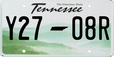 TN license plate Y2708R