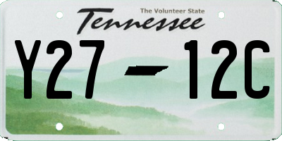 TN license plate Y2712C