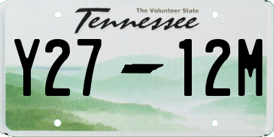 TN license plate Y2712M
