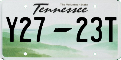 TN license plate Y2723T