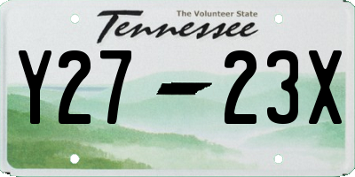 TN license plate Y2723X
