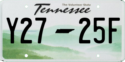 TN license plate Y2725F