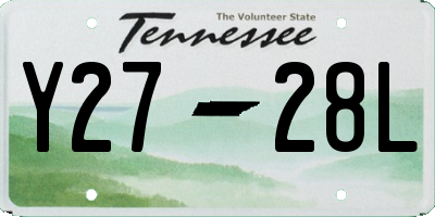 TN license plate Y2728L