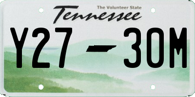 TN license plate Y2730M