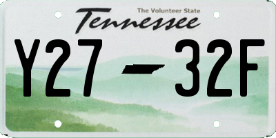 TN license plate Y2732F