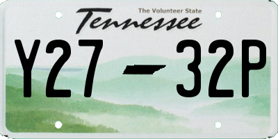 TN license plate Y2732P