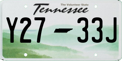 TN license plate Y2733J
