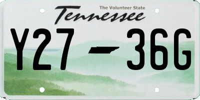 TN license plate Y2736G