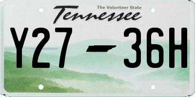 TN license plate Y2736H