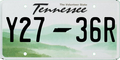 TN license plate Y2736R