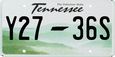 TN license plate Y2736S