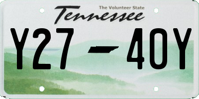 TN license plate Y2740Y
