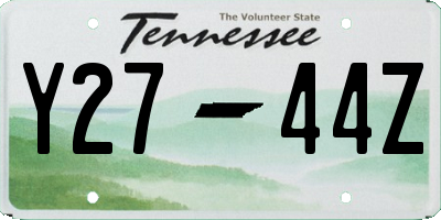 TN license plate Y2744Z